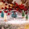 12 Set Clear Plastic Snow Globes Kit with Christmas Tree, Snow Flakes, Snowman for DIY Snow Globes Home Decoration Crafts